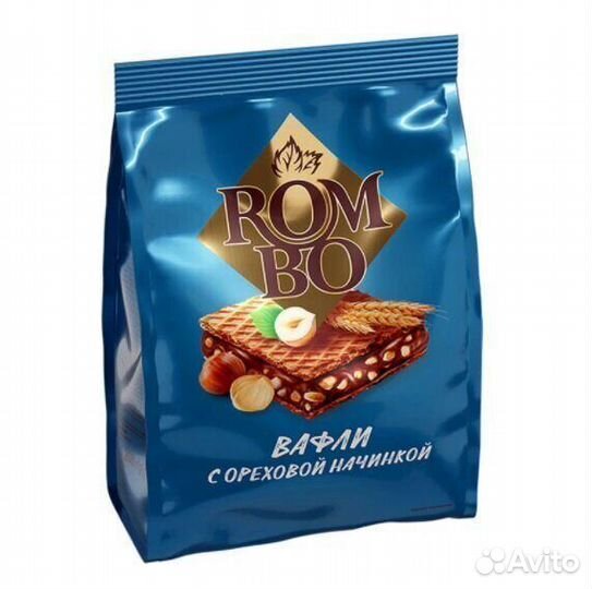 Опт - Вафли Rombo с ореховой начинкой 200г