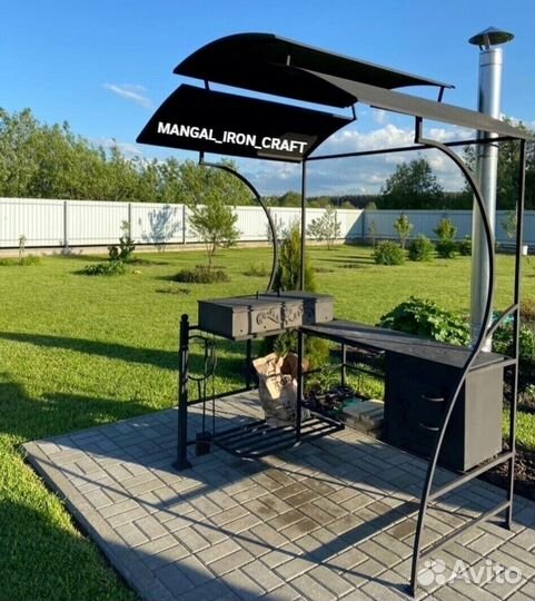Мангал с крышей