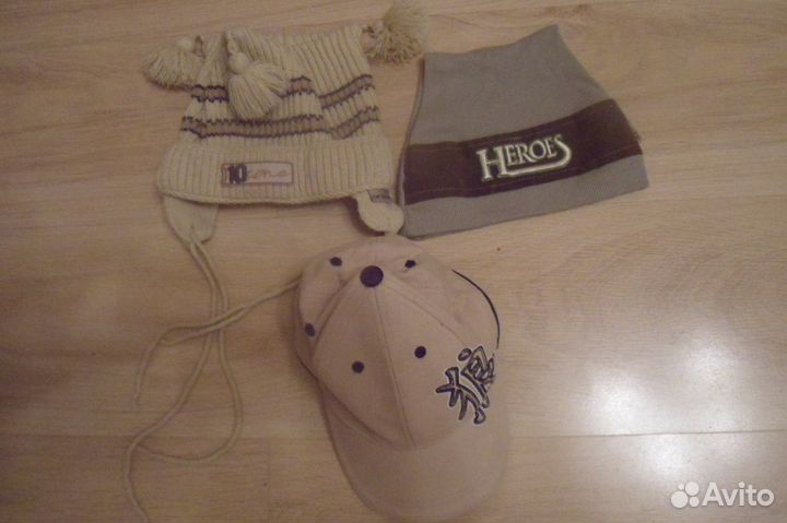 Шапки на мальчика, панамы, перчатки