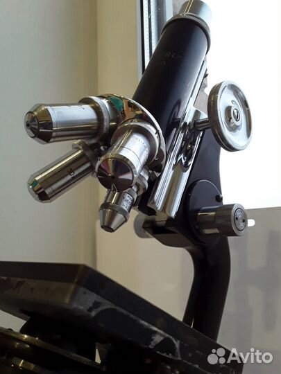 Старинный австрийский микроскоп Reichert Austria