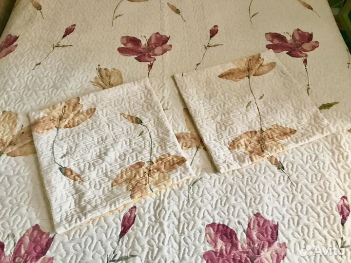 Покрывало на кровать и шторы хлопковые