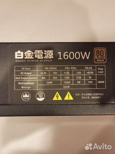 Блок питания 1600w