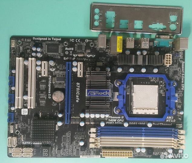 Socket AM3 ASRock 870iCafe DDR3 Rev G/A 1.01