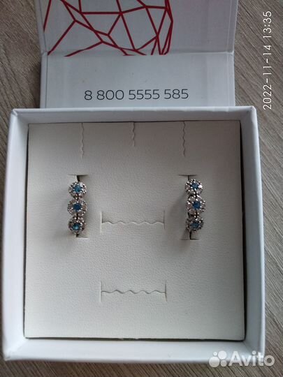 Серьги серебряные