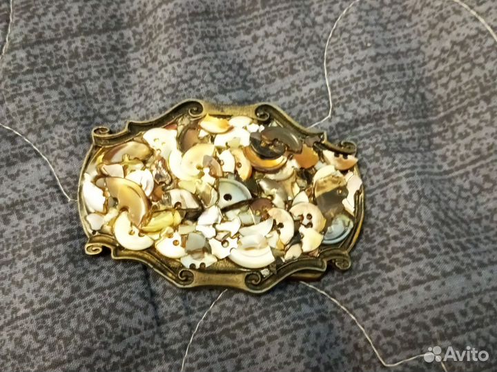 Пряжка для ремня женская латунь