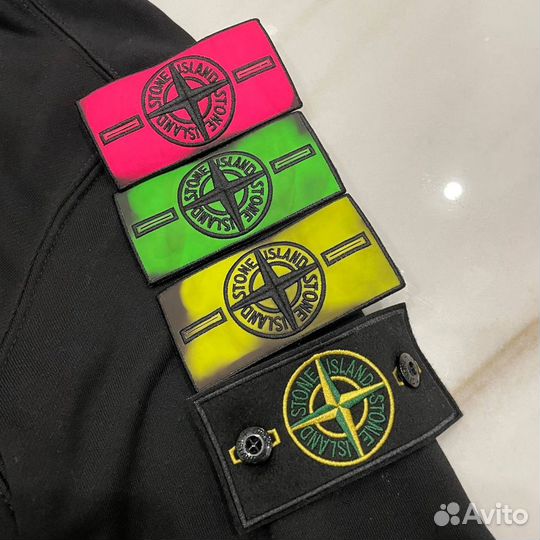 Зип-худи Stone Island + термопатч чёрного цвета