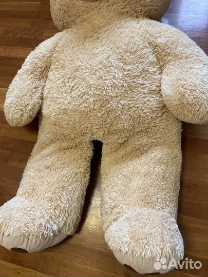 Мягкий плюшевый коричневый медведь рост 134 см