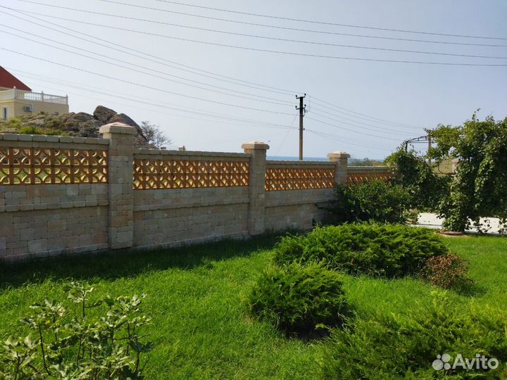 Забор из блока камня Патио