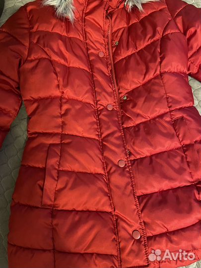 Пуховик куртка зима для девочки 140