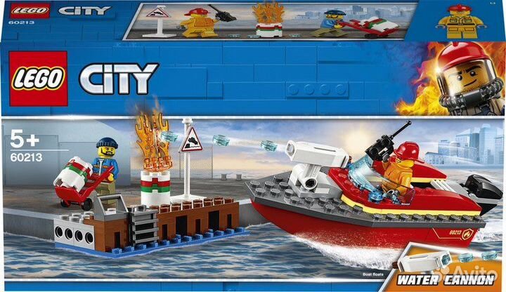 Lego city 60213 Пожар в порту, катер