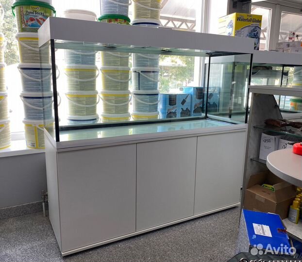 Аквариум 525л с тумбой Белый