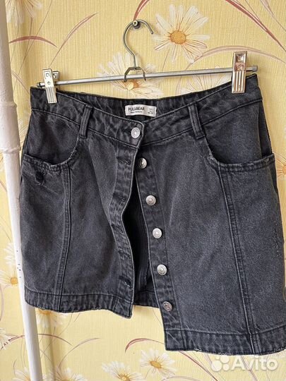Джинсовая юбка pull bear