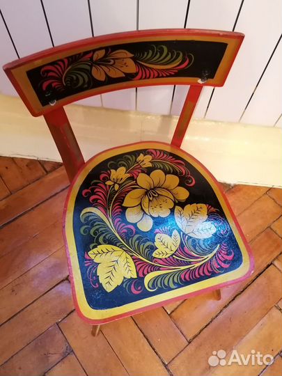 Стул детский СССР хохлома