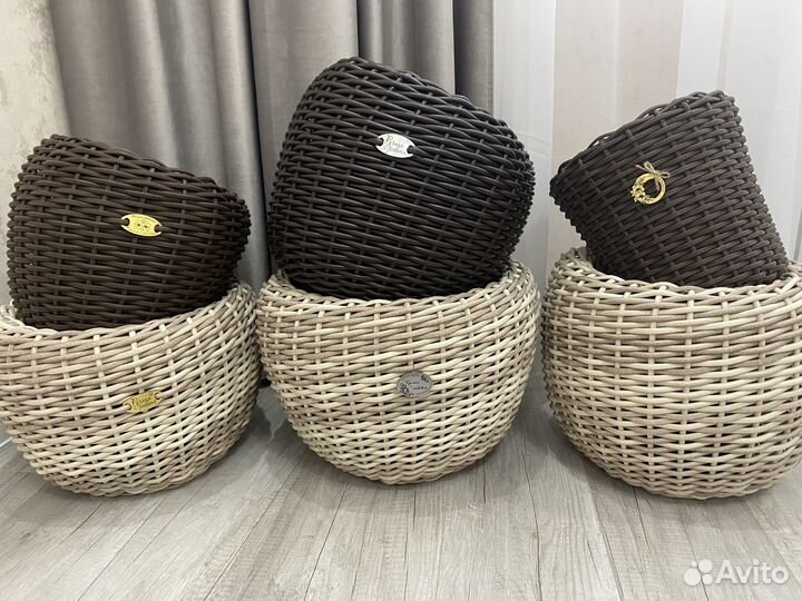 Кашпо из ротанга