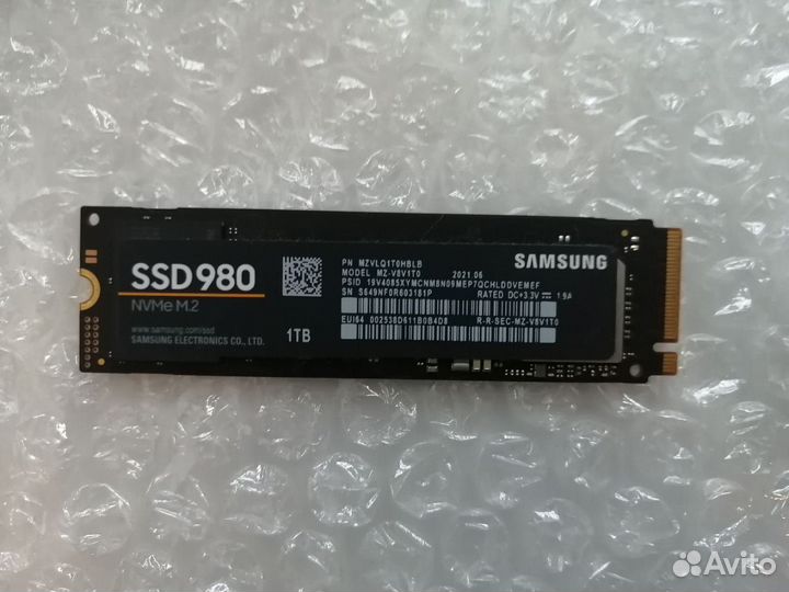 Ssd Samsung 980 1tb NVMe M.2 2280 (MZ-V8V1T0BW)