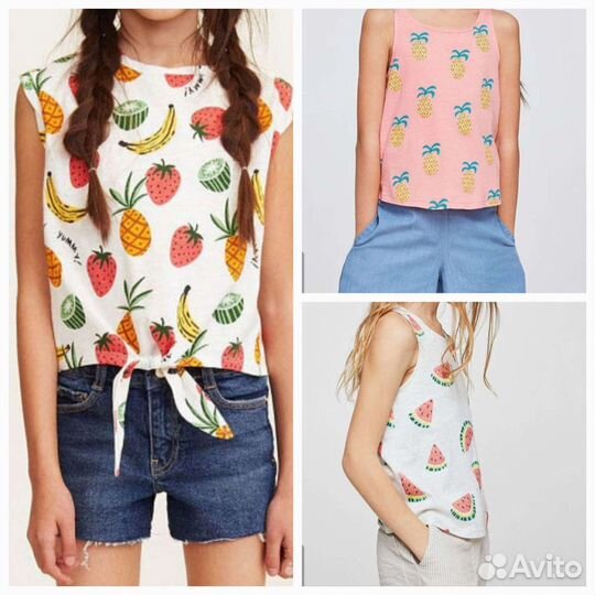 Майки для девочек Mango kids