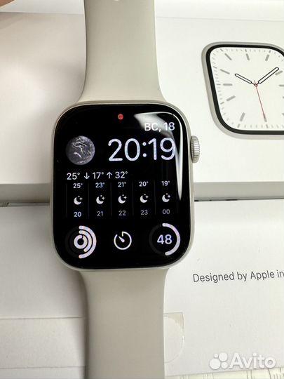 Часы apple watch 7 45 mm starlight