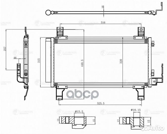 Радиатор кондиц. для а/м Mazda 6 (02) Mazda 6