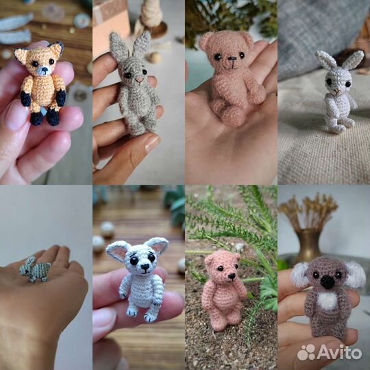 Миниатюрные игрушки. Микро игрушки. Мишка, зайка