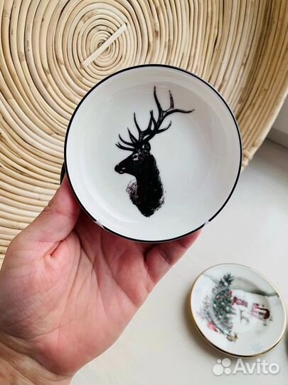 Блюдце 2017г фарфор hm home новое