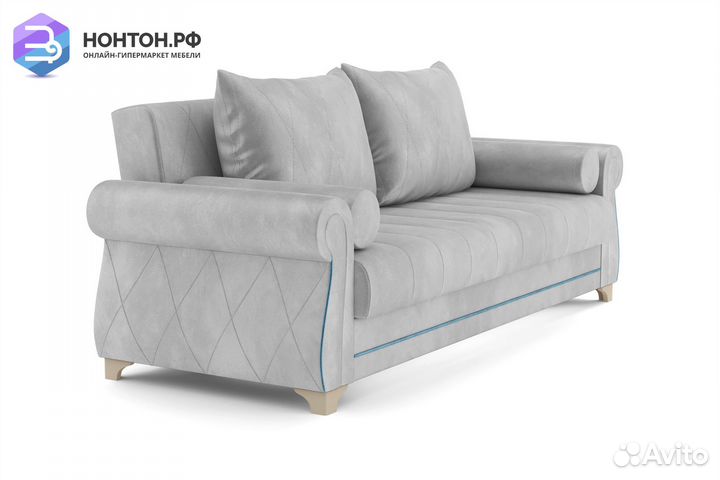 Диван книжка Порто М светло-серый