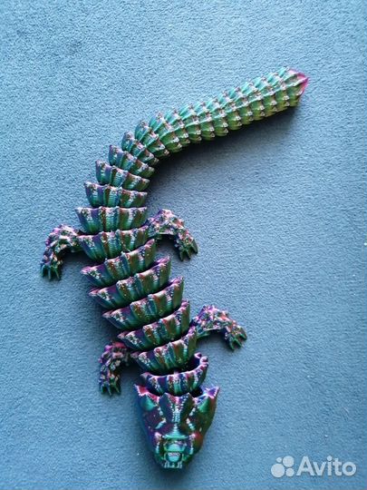 Игрушка ящерица 3D цвет