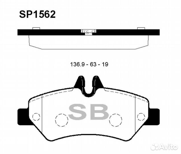 Sangsin brake SP1562 Колодки торм.дисковые Hi-Q be