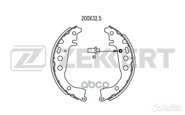 Колодки торм. бараб. задн. Toyota Celica (T200