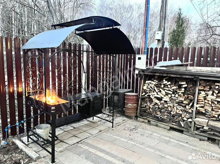 Мангал в стиле лофт