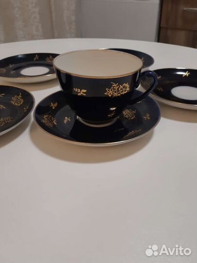 Чайная пара. Блюдца. Фарфор. лфз