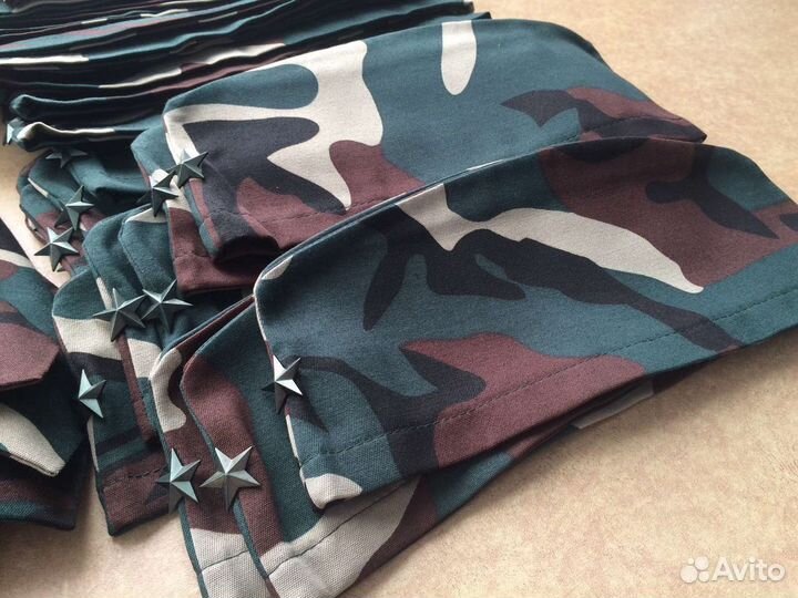 Пилотки и галстуки военные детские