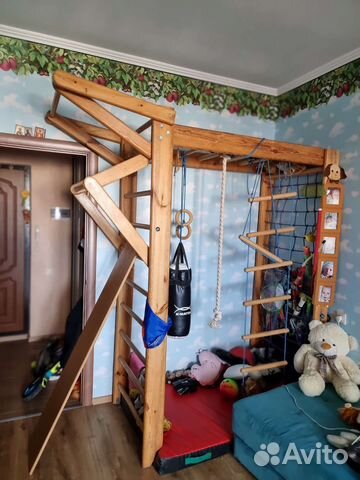 Детская шведская стенка из дерева, б.у