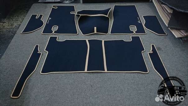 Автоковрики для газ-21 1-2 серия, синие