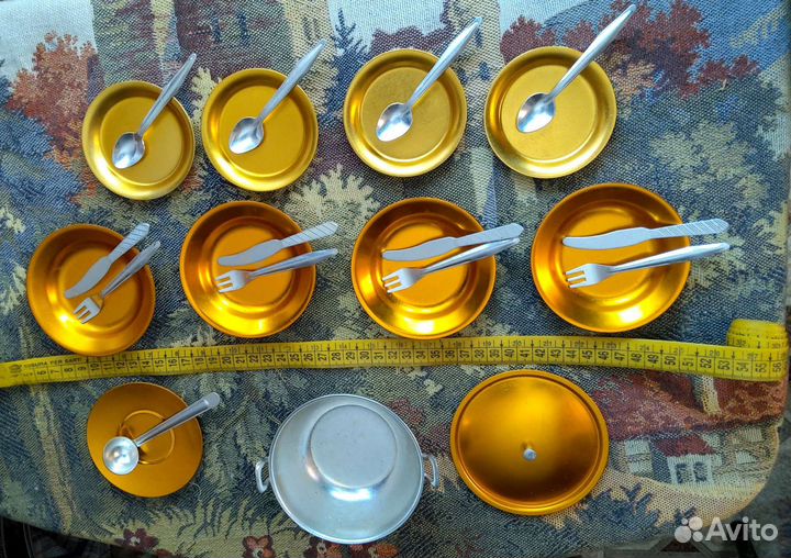 Посуда кукольная - алюминиевый набор СССР