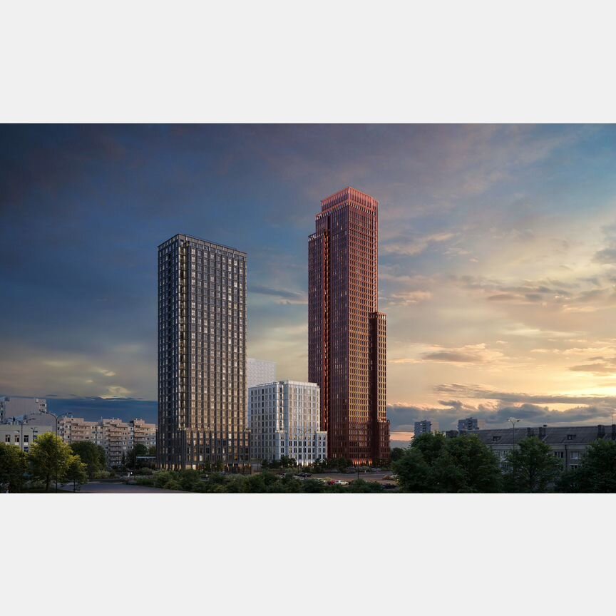 2-к. квартира, 62,1 м², 23/44 эт.