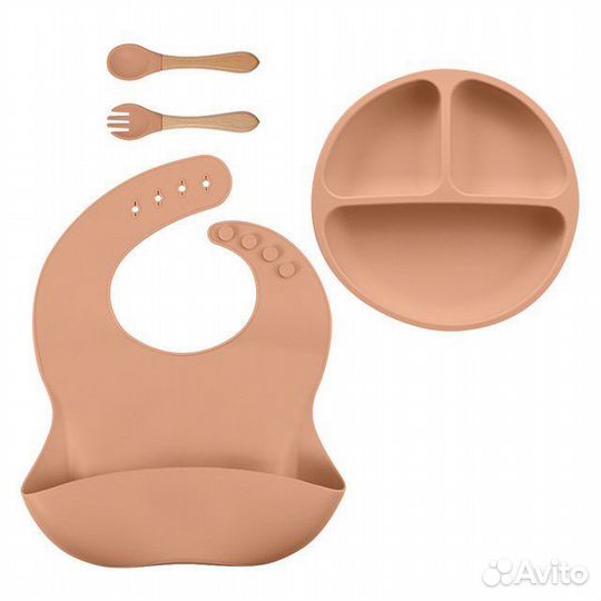 Набор детской силиконовой посуды