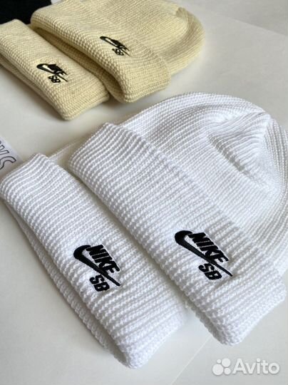 Шапка Nike SB (черный/бежевый/белый)