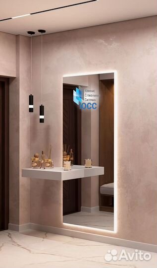 Зеркало 175х75 / серебро