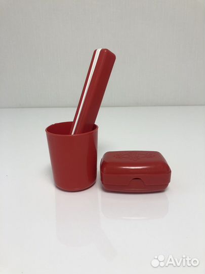 Дорожный набор: стакан, мыльница, футляр д/з.щетки