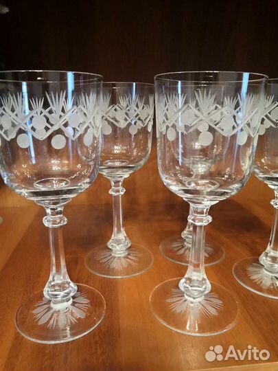 Бокалы, фужеры хрустальные, винтаж, СССР
