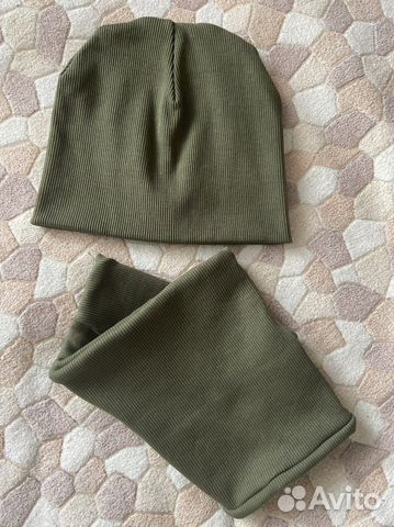 Комплект шапка и снуд мужской