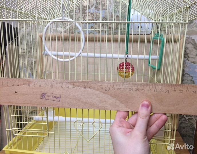 Клетка для птиц 45 см с принадлежностями