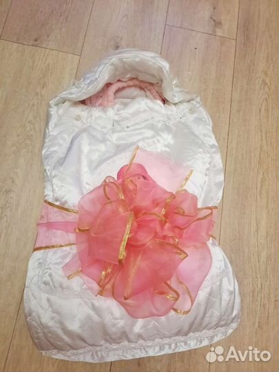 Конверт на выписку для девочки весна-осень