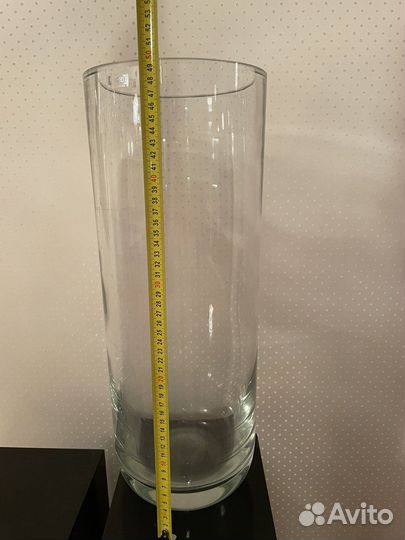 Ваза стеклянная большая высокая для цветов