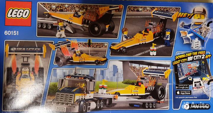 Грузовик и гоночная машина lego city (оригинал)