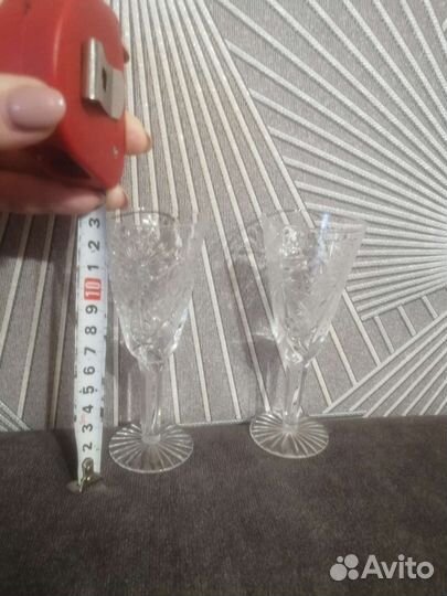 2 стопки хрусталь СССР