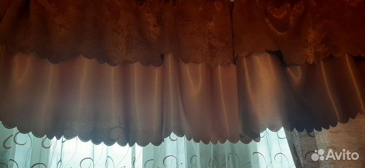 Шторы с ламбрекеном+ тюль