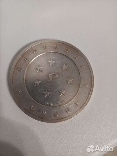 Медаль 15 лет серебро 999 проба, 70 грамм