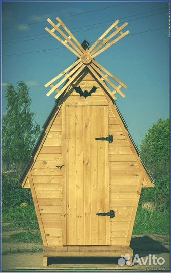 Дачный туалет с декором и установкой жчж 546