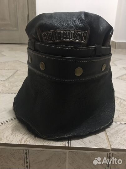 Кепка кожанная Harley Davidson